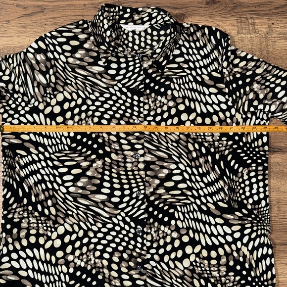 AlLLISON DALEY Black and Cream Button Down Shirt - Picture 4 of 8